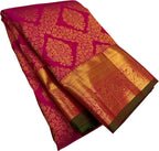 Pink Kanjeevaram Handloom Pure Silk Saree - Luxurion World