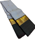 Grey Kanjeevaram Handloom Pure Silk Saree - Luxurion World