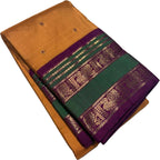 Orange Kanjeevaram Handloom Pure Silk Saree - Luxurion World