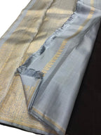 Black Kanjeevaram Handloom Pure Silk Saree - Luxurion World