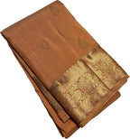 Orange Kanjeevaram Handloom Pure Silk Saree - Luxurion World