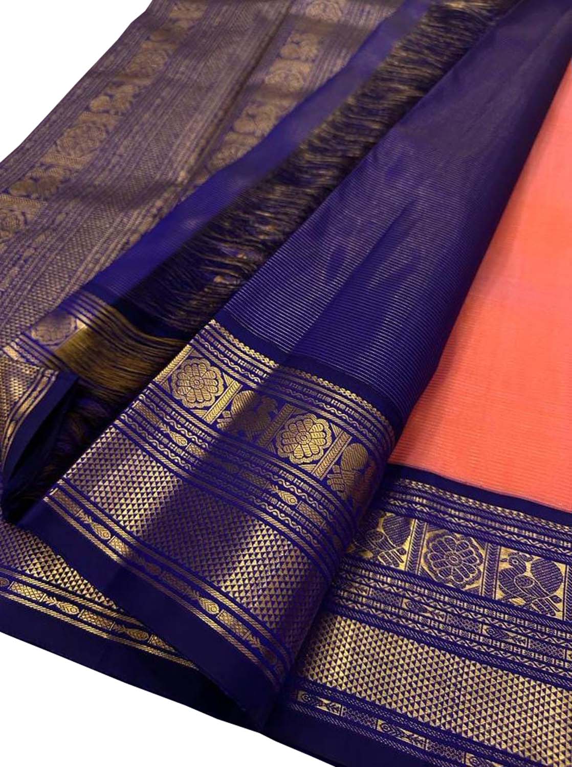 Pink Kanjeevaram Handloom Pure Silk Saree - Luxurion World