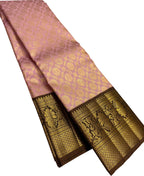 Pink Kanjeevaram Handloom Pure Silk Saree - Luxurion World