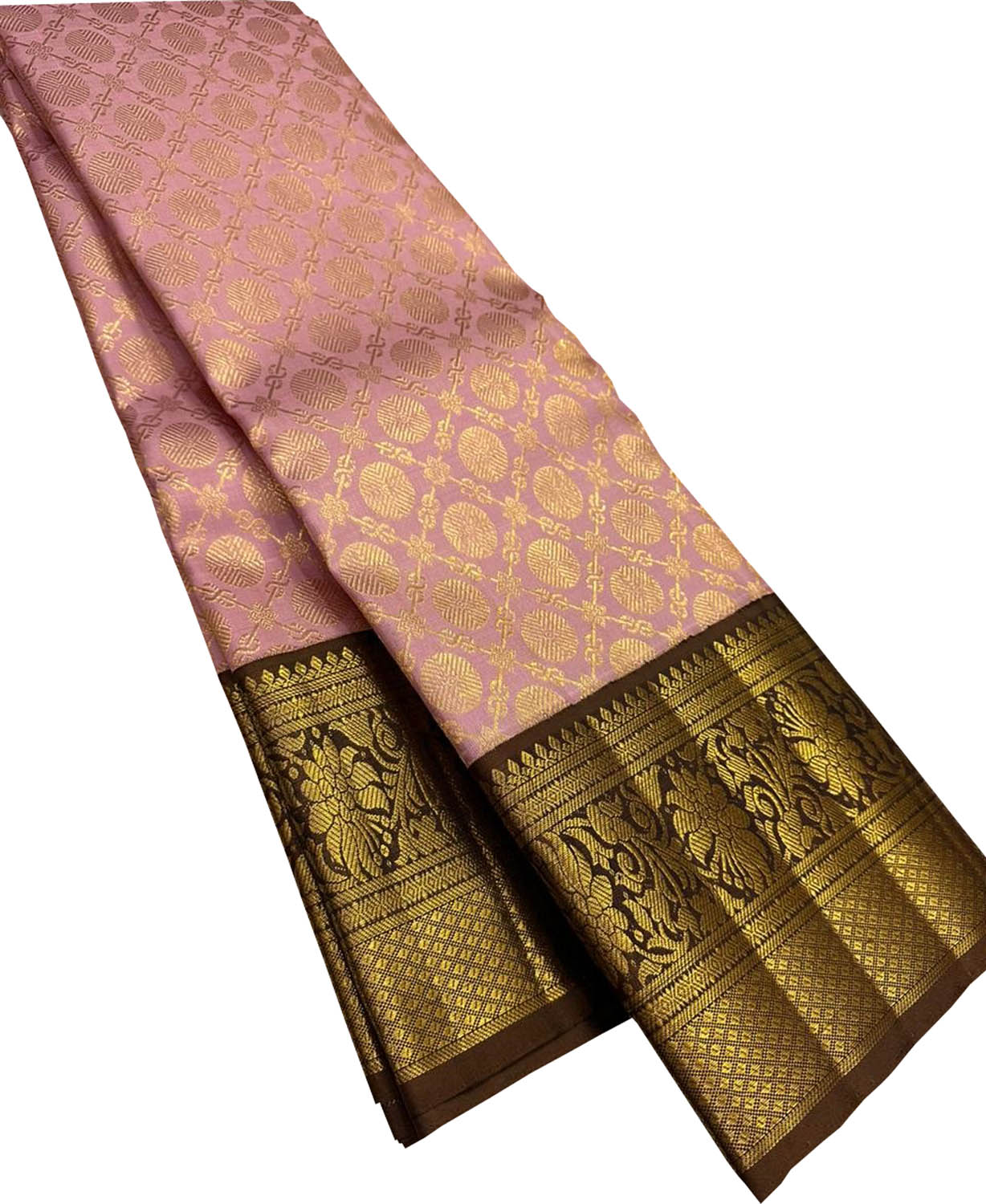 Pink Kanjeevaram Handloom Pure Silk Saree - Luxurion World