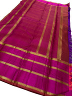 Purple Kanjeevaram Handloom Pure Silk Saree - Luxurion World