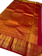 Purple Kanjeevaram Handloom Pure Silk Saree - Luxurion World