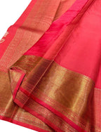 Pink Kanjeevaram Handloom Pure Silk Saree - Luxurion World