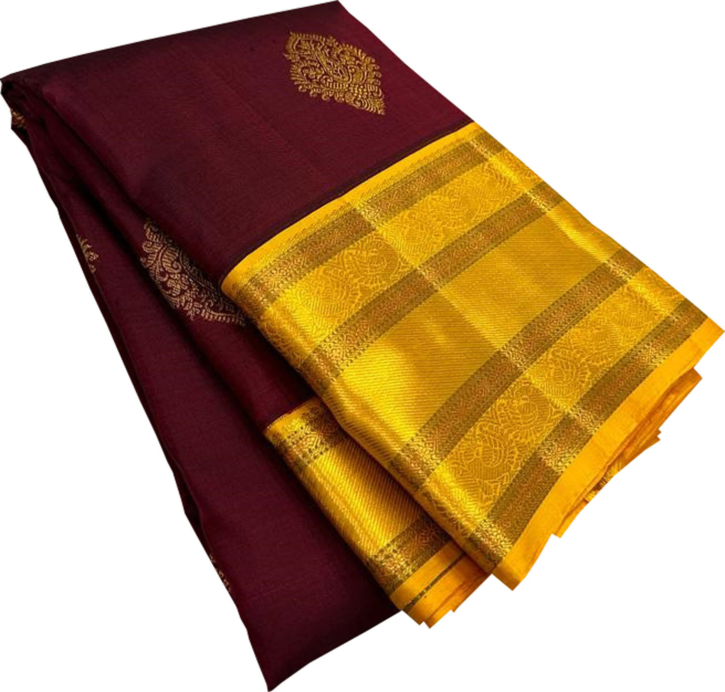 Exquisite Maroon Kanjeevaram Handloom Pure Silk Saree: Timeless Elegance - Luxurion World