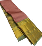 Elegant Pink Kanjeevaram Silk Saree: Timeless Beauty - Luxurion World