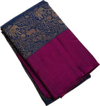 Exquisite Blue Kanjeevaram Handloom Pure Silk Saree: Timeless Elegance - Luxurion World