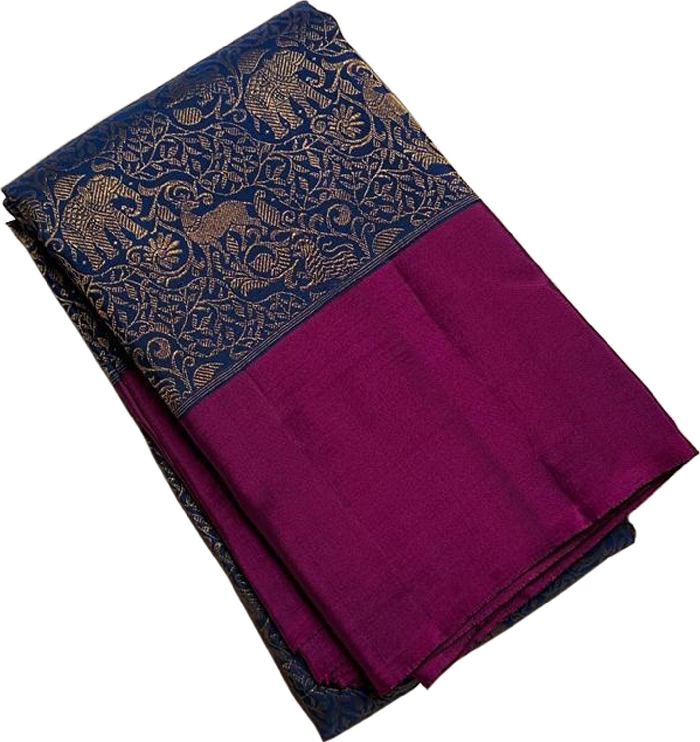 Exquisite Blue Kanjeevaram Handloom Pure Silk Saree: Timeless Elegance - Luxurion World