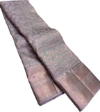 Elegant Grey Kanjeevaram Handloom Pure Silk Saree - Luxurion World