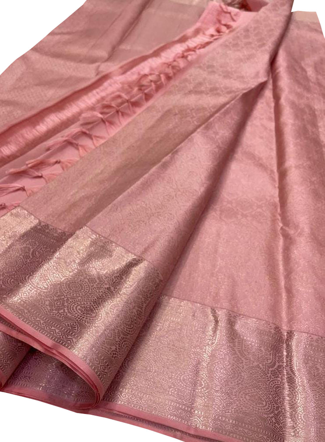 Exquisite Pink Kanjeevaram Handloom Pure Silk Saree: A Timeless Elegance - Luxurion World
