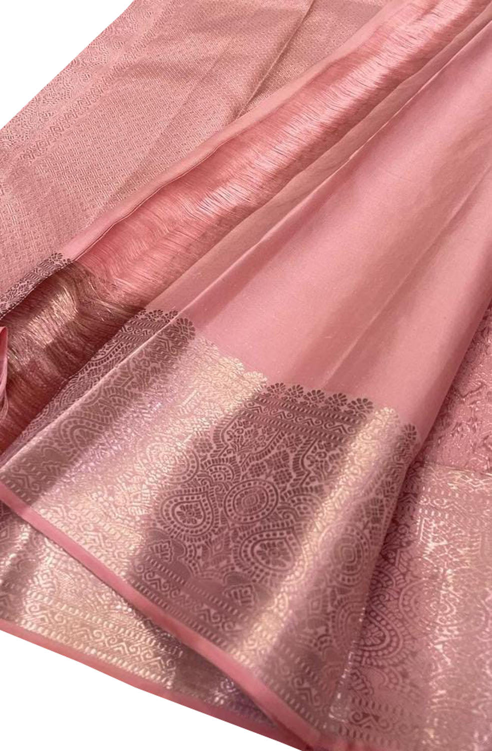 Exquisite Pink Kanjeevaram Handloom Pure Silk Saree: A Timeless Elegance - Luxurion World