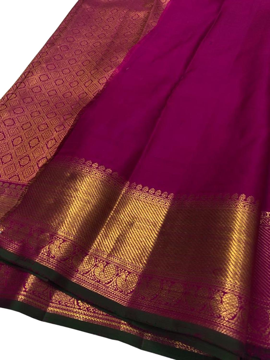 Elegant Pink Kanjeevaram Handloom Pure Silk Saree: Timeless Grace and Sophistication - Luxurion World
