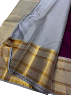 Exquisite Purple Kanjeevaram Handloom Pure Silk Saree: Timeless Elegance - Luxurion World