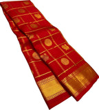 Exquisite Red Kanjeevaram Handloom Pure Silk Saree: Timeless Elegance - Luxurion World