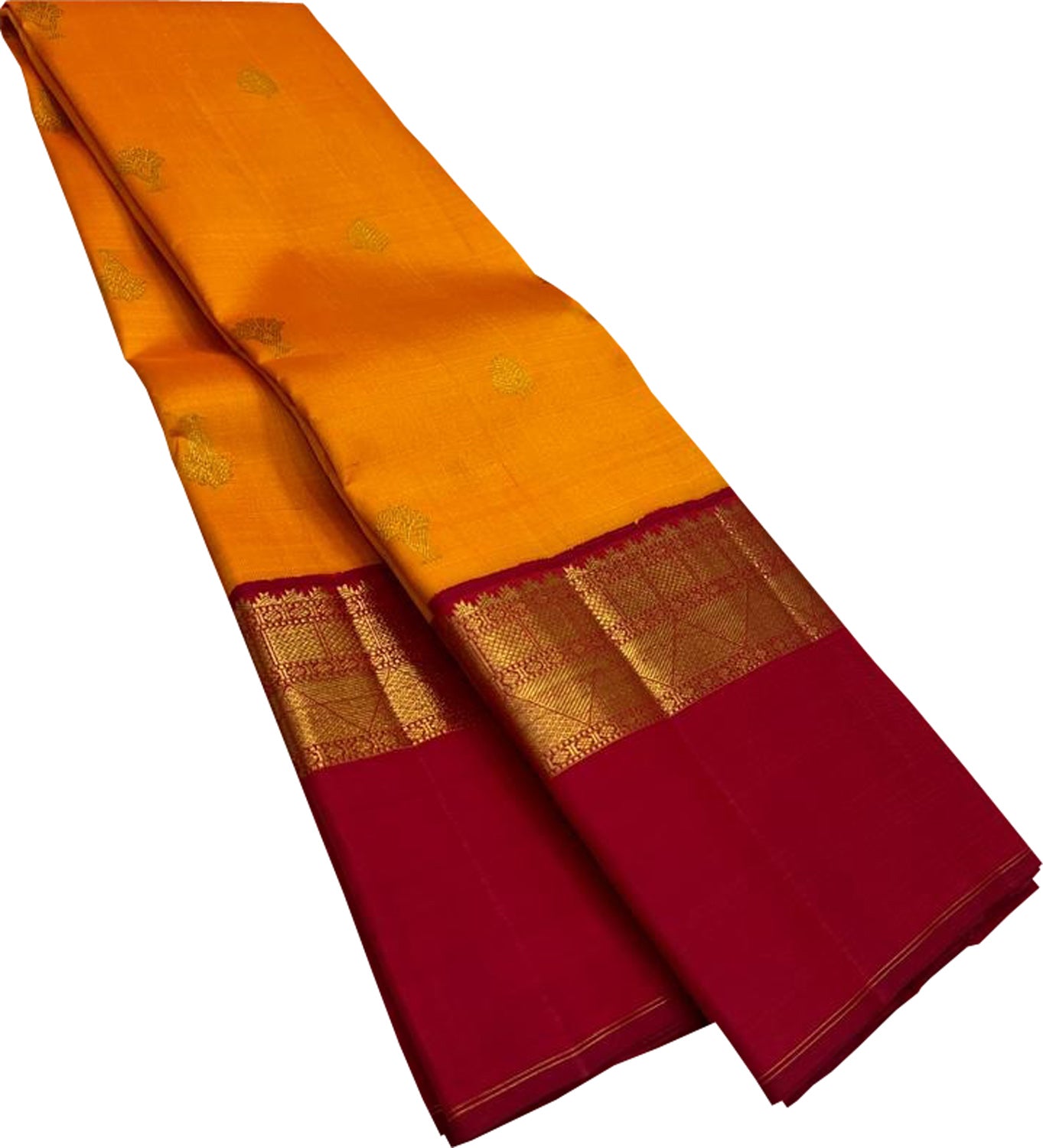 Exquisite Orange Kanjeevaram Handloom Pure Silk Saree: A Timeless Masterpiece - Luxurion World