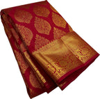Exquisite Red Kanjeevaram Handloom Pure Silk Saree: Timeless Elegance - Luxurion World