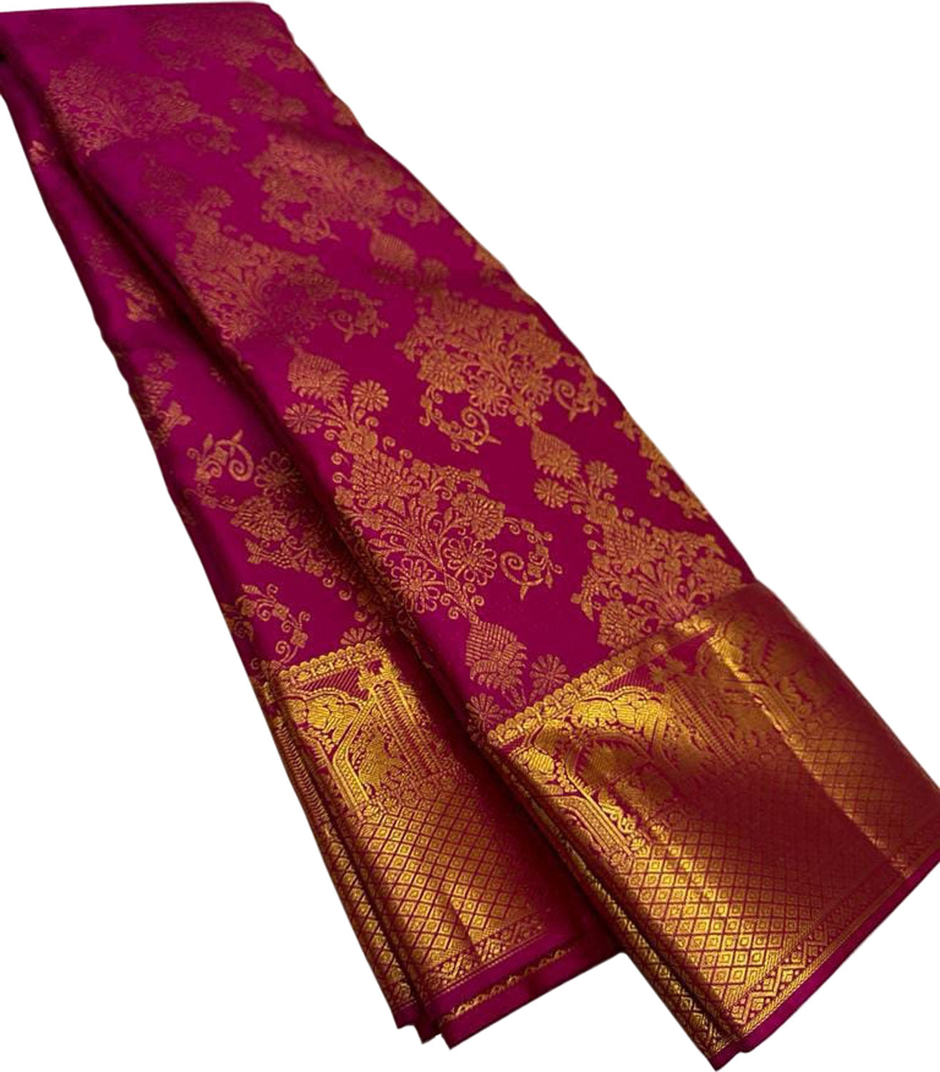 Exquisite Pink Kanjeevaram Handloom Pure Silk Saree: Timeless Elegance - Luxurion World