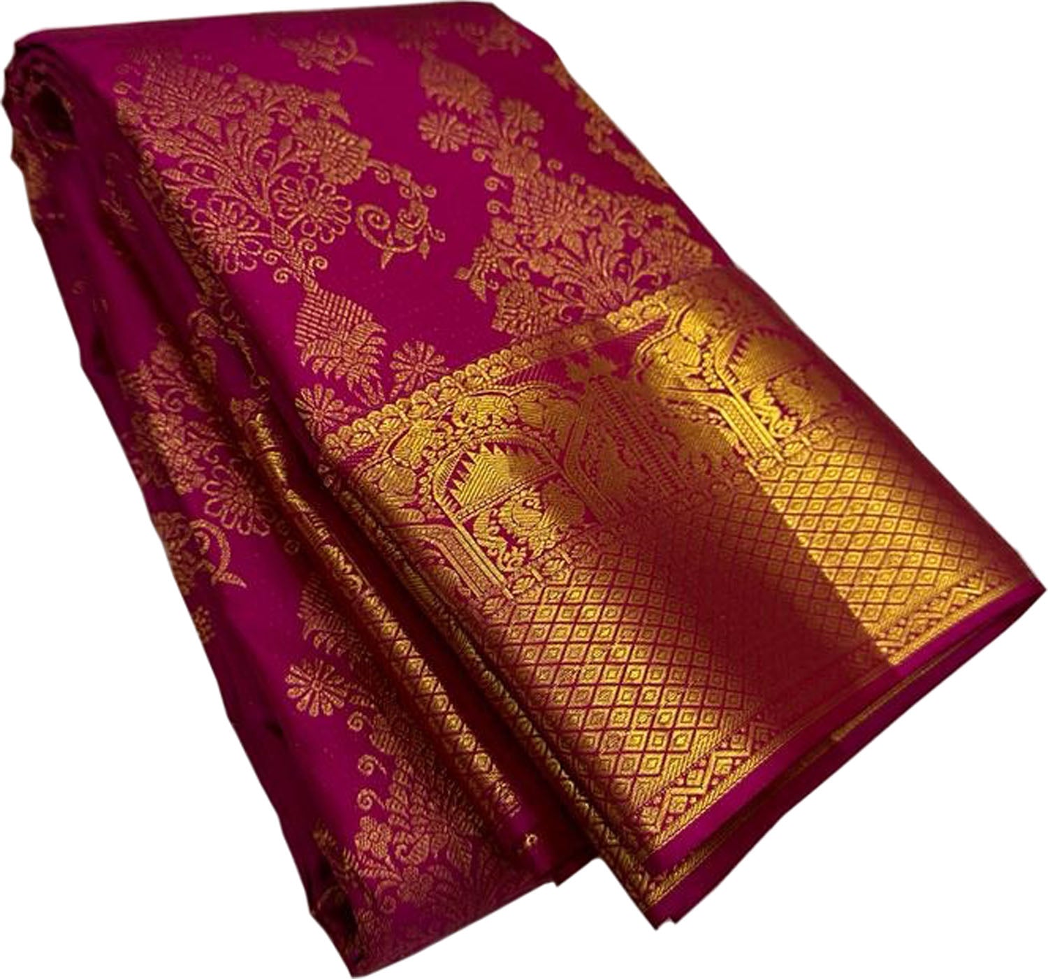 Exquisite Pink Kanjeevaram Handloom Pure Silk Saree: Timeless Elegance - Luxurion World