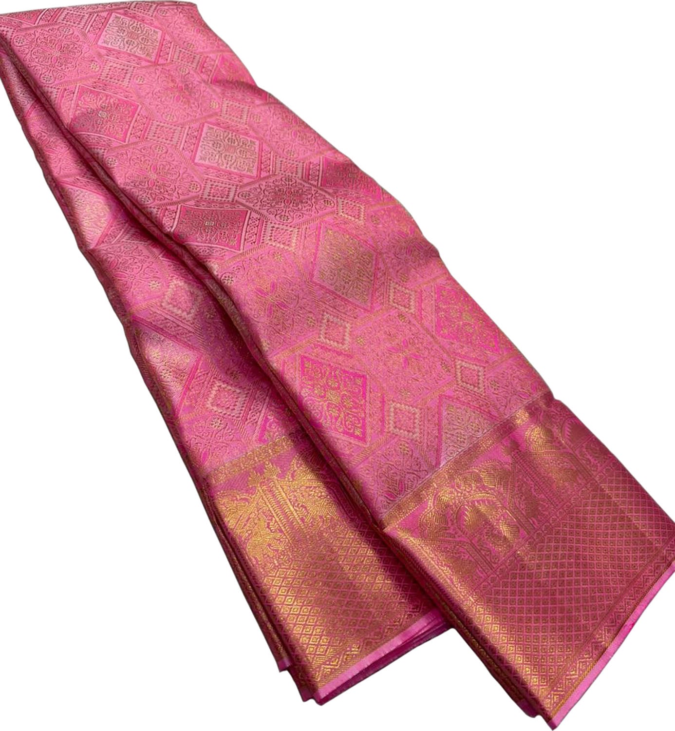 Pink Kanjeevaram Handloom Pure Silk Saree: Exquisite Elegance for Every Occasion - Luxurion World