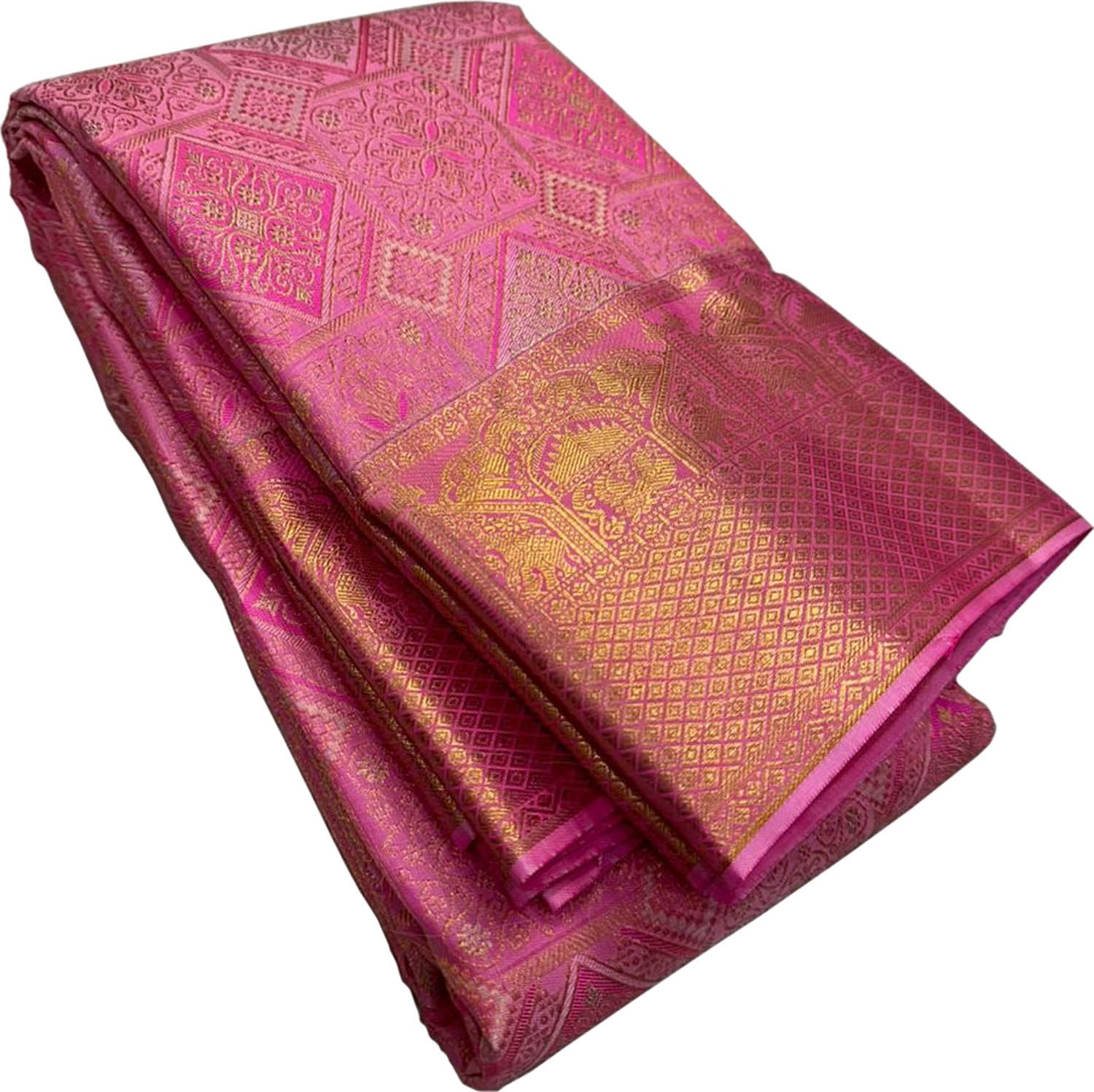 Pink Kanjeevaram Handloom Pure Silk Saree: Exquisite Elegance for Every Occasion - Luxurion World