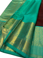 Elegant Brown Kanjeevaram Handloom Pure Silk Saree - Luxurion World