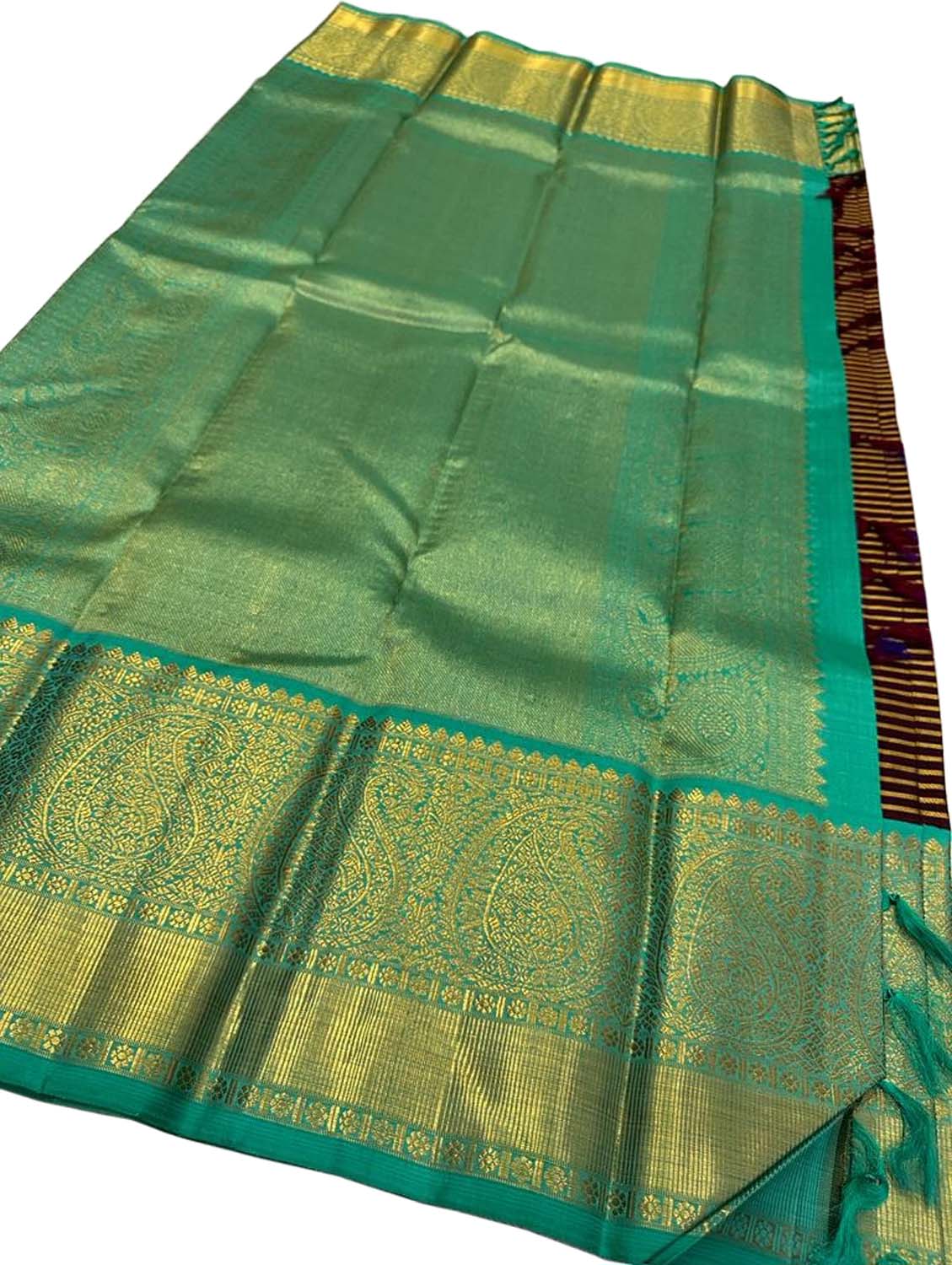 Elegant Brown Kanjeevaram Handloom Pure Silk Saree - Luxurion World