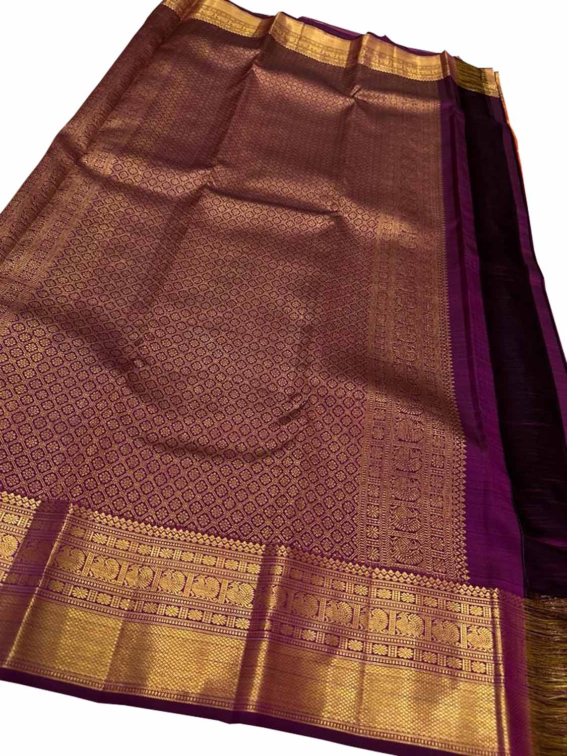 Vibrant Pink & Orange Kanjeevaram Handloom Silk Saree: Pure Elegance - Luxurion World