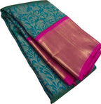 Exquisite Green Kanjeevaram Handloom Pure Silk Saree: Timeless Elegance - Luxurion World