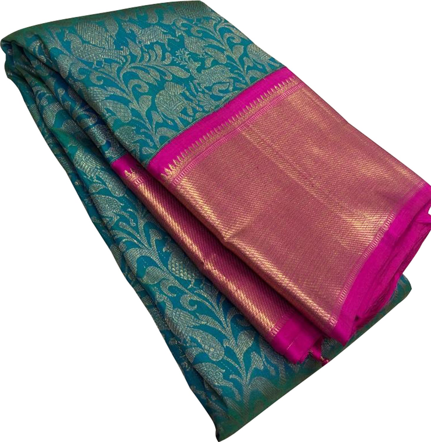 Exquisite Green Kanjeevaram Handloom Pure Silk Saree: Timeless Elegance - Luxurion World
