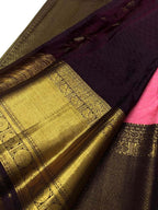 Exquisite Pink Kanjeevaram Handloom Pure Silk Saree: Timeless Elegance - Luxurion World