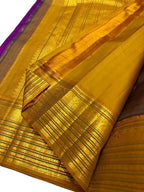 Elegant Purple Kanjeevaram Handloom Pure Silk Saree - Luxurion World