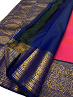 Exquisite Pink Kanjeevaram Handloom Pure Silk Saree: A Timeless Elegance - Luxurion World