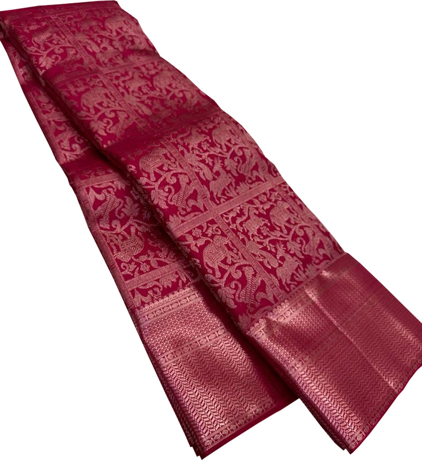 Pink Kanjeevaram Handloom Pure Silk Saree - Luxurion World