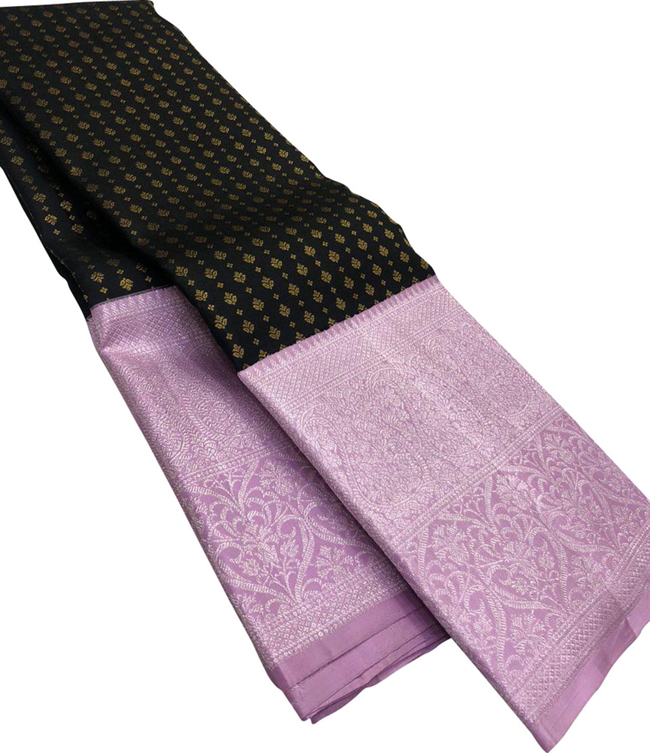 Elegant Black Kanjeevaram Handloom Pure Silk Saree - Luxurion World