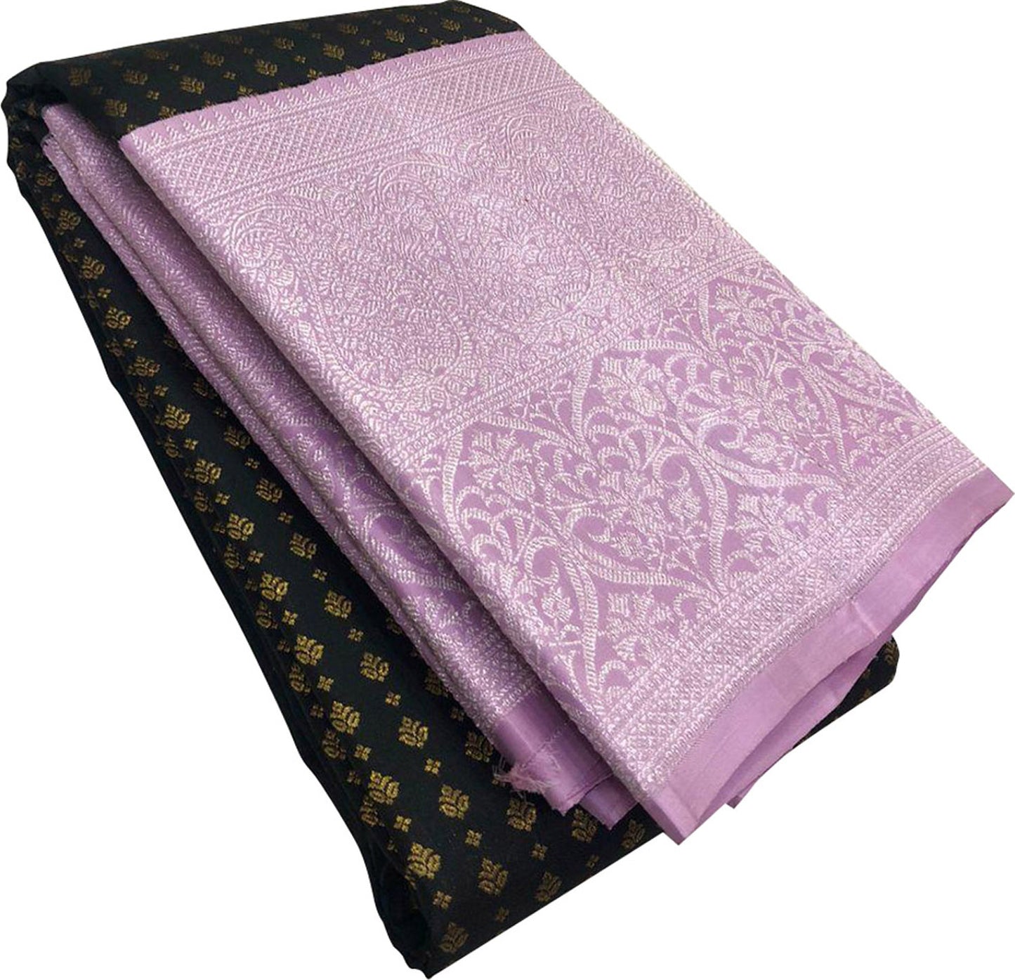 Elegant Black Kanjeevaram Handloom Pure Silk Saree - Luxurion World