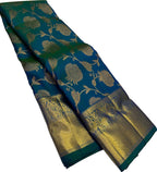 Exquisite Green Kanjeevaram Handloom Pure Silk Saree: Timeless Elegance - Luxurion World