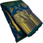Exquisite Green Kanjeevaram Handloom Pure Silk Saree: Timeless Elegance - Luxurion World