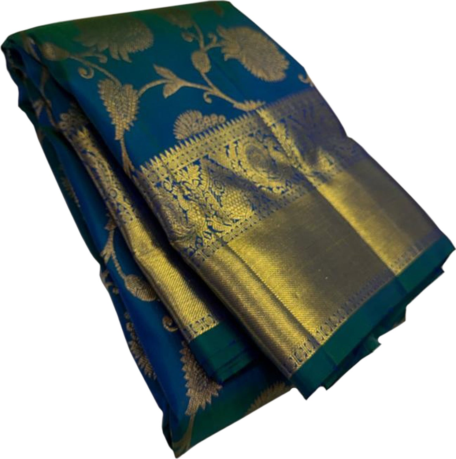 Exquisite Green Kanjeevaram Handloom Pure Silk Saree: Timeless Elegance - Luxurion World