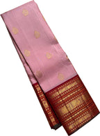 Exquisite Pink Kanjeevaram Handloom Pure Silk Saree: Timeless Elegance - Luxurion World