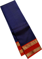 Exquisite Blue Kanjeevaram Handloom Pure Silk Saree: Timeless Elegance - Luxurion World