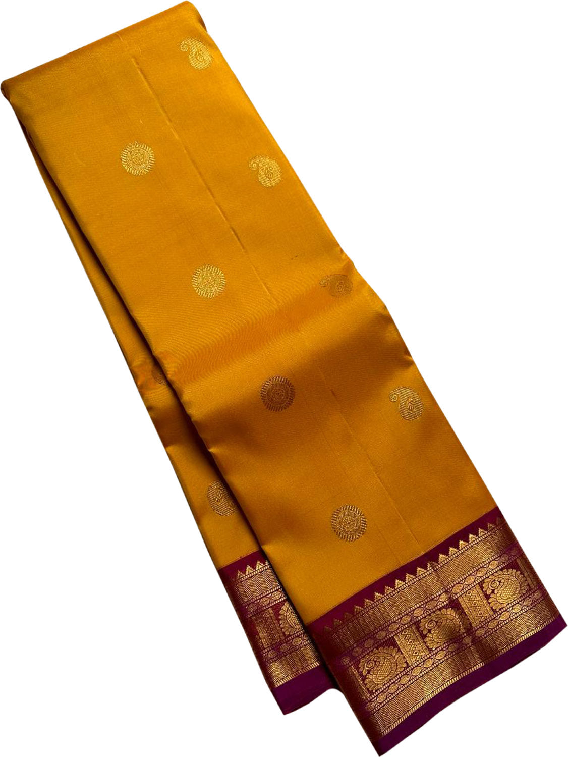 Exquisite Yellow Kanjeevaram Handloom Pure Silk Saree: Timeless Elegance - Luxurion World