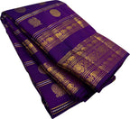 Elegant Purple Kanjeevaram Handloom Pure Silk Saree - Luxurion World