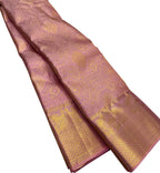Exquisite Pink Kanjeevaram Handloom Pure Silk Saree: Timeless Elegance - Luxurion World