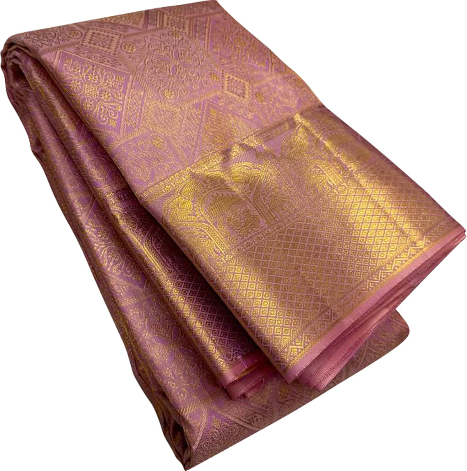 Exquisite Pink Kanjeevaram Handloom Pure Silk Saree: Timeless Elegance - Luxurion World
