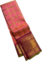 Exquisite Pink Kanjeevaram Handloom Silk Saree - Luxurion World