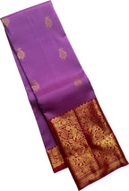 Exquisite Purple Kanjeevaram Silk Saree - Handloom Beauty - Luxurion World
