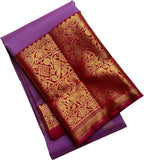 Exquisite Purple Kanjeevaram Silk Saree - Handloom Beauty - Luxurion World